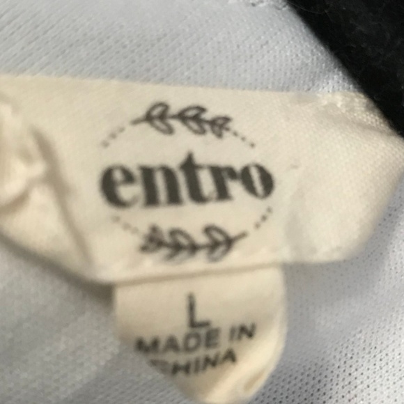 Entro Leaf Print Wrap Mini Dress Sz L (K-57) - Picture 6 of 6